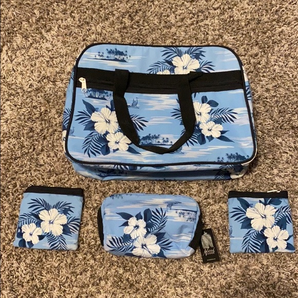 hawaiian print luggage sets